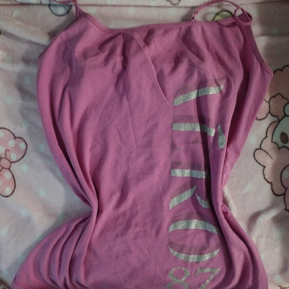 Pink Vintage Glittery Detail Aeropostale tank